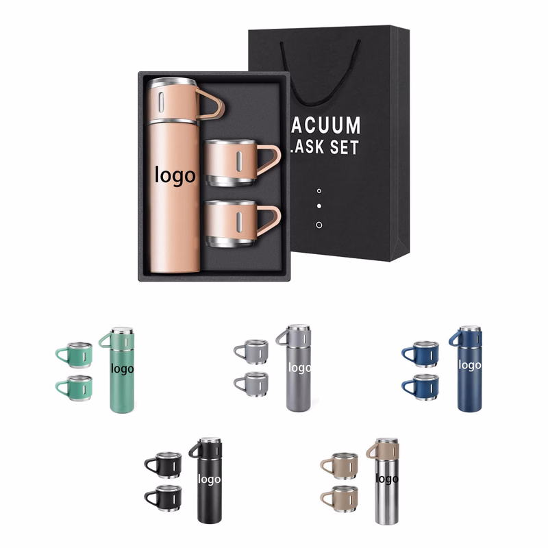 17 OZ Stainless Steel Bottle With Cup Set