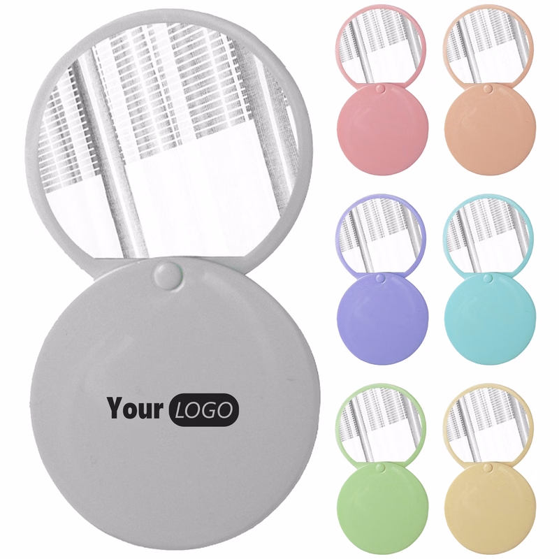Plastic Portable Petal Compact Mirror