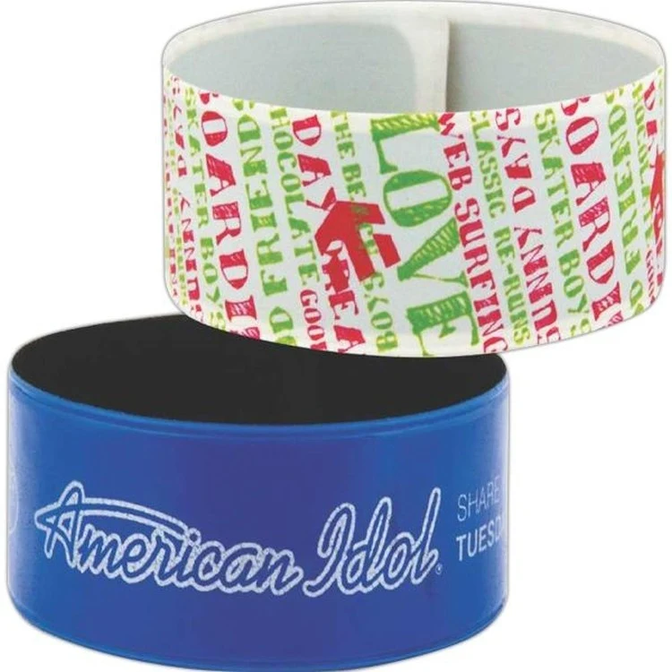 Reflective Vinyl Slap (Large) Bracelet (1 to 2 Color Logo) 1