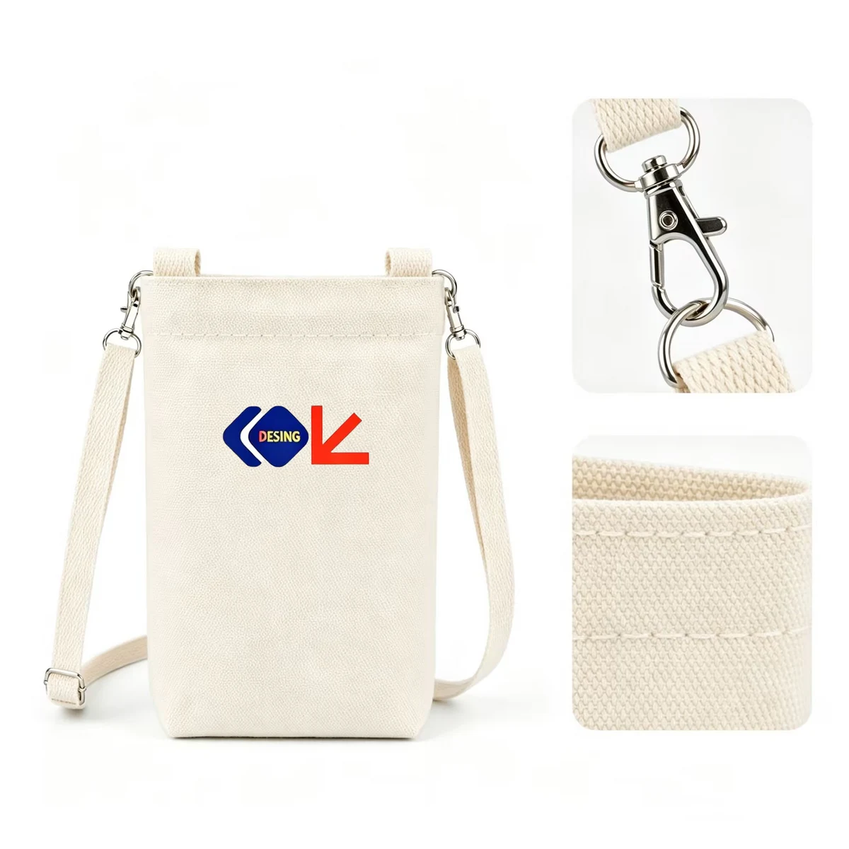 Canvas Water Bottle Crossbody Sling 1