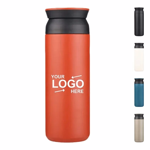 Custom 12 oz Stainless Steel Water Bottle With Flip Lid — Compact Office Hydration
