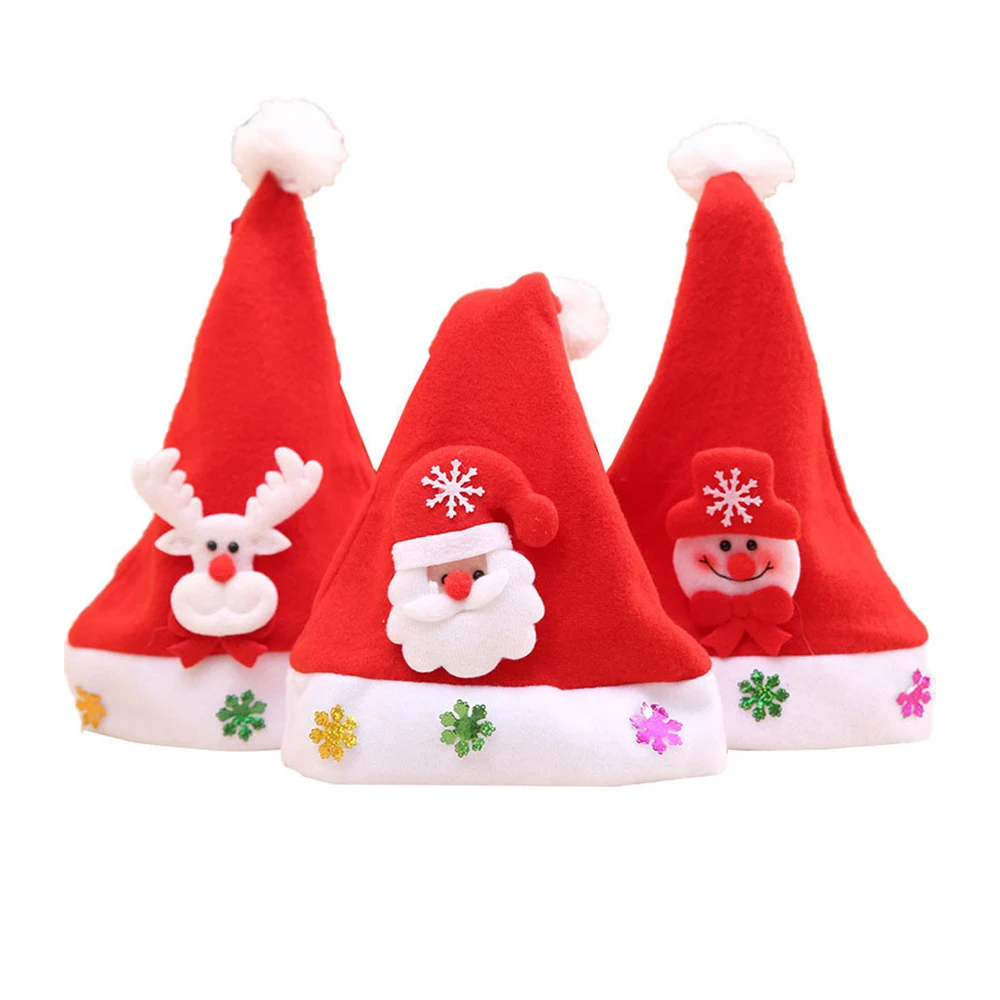 Non-Woven Fabric Santa RedChristmas Hat for Adults 1