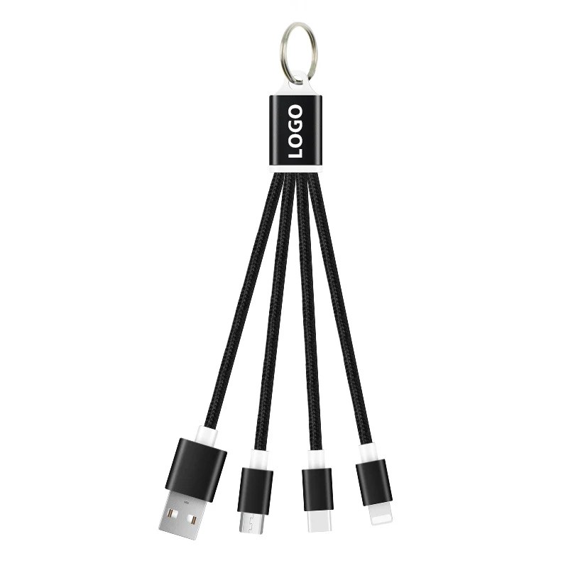 3 in 1 Charging Cable with Key Ring 1