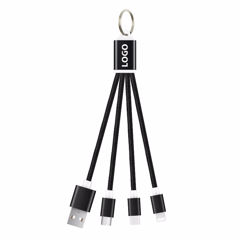 3 in 1 Charging Cable with Key Ring