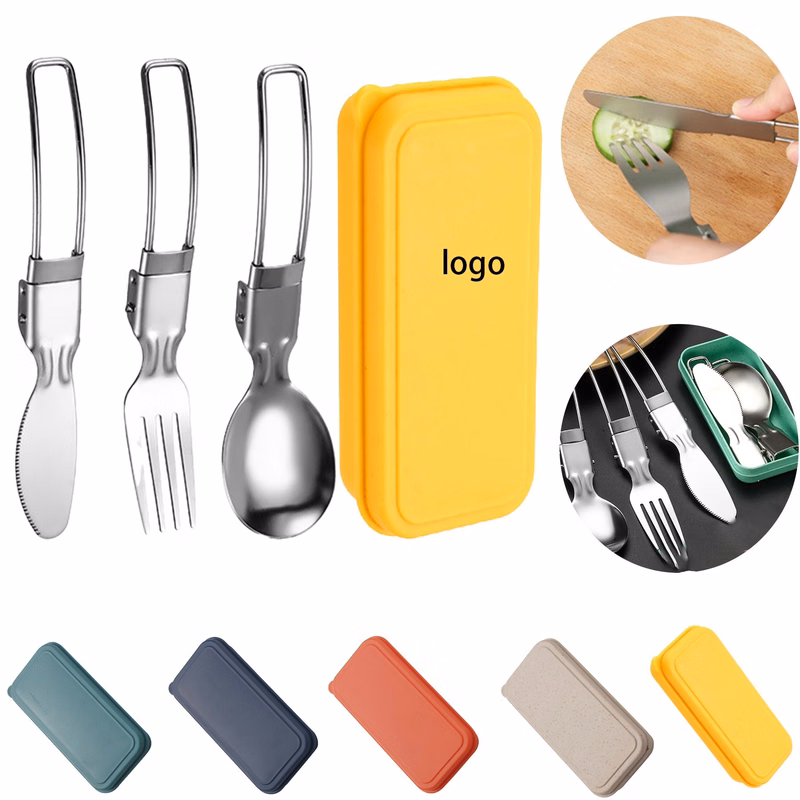 Stainless Steel Folding Utensils Set