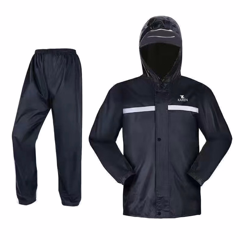 Durable Waterpoof Reflective Rain Coat Suit