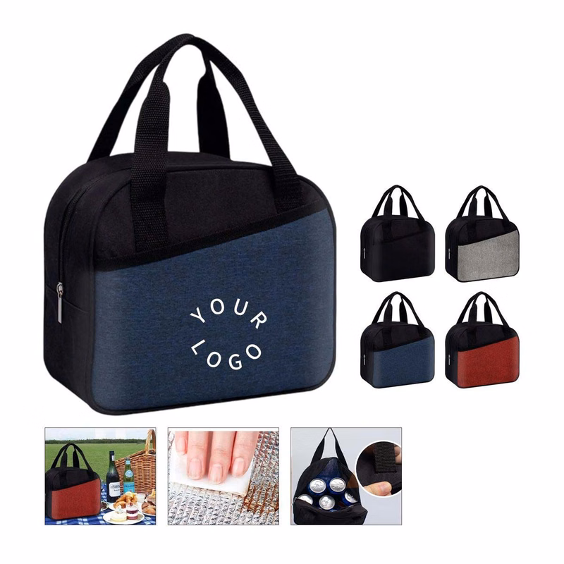 5L Tilted Oxford Cooler Bag for Picnic Travel Storage