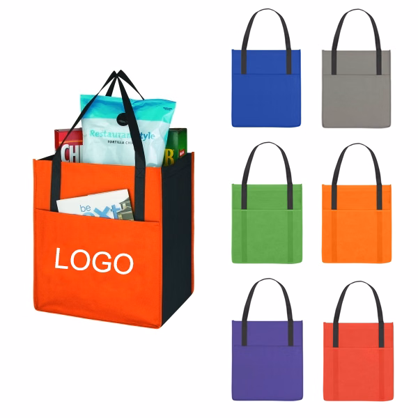 80 GSM Non-Woven Shopping Tote Bag W/ Pocket