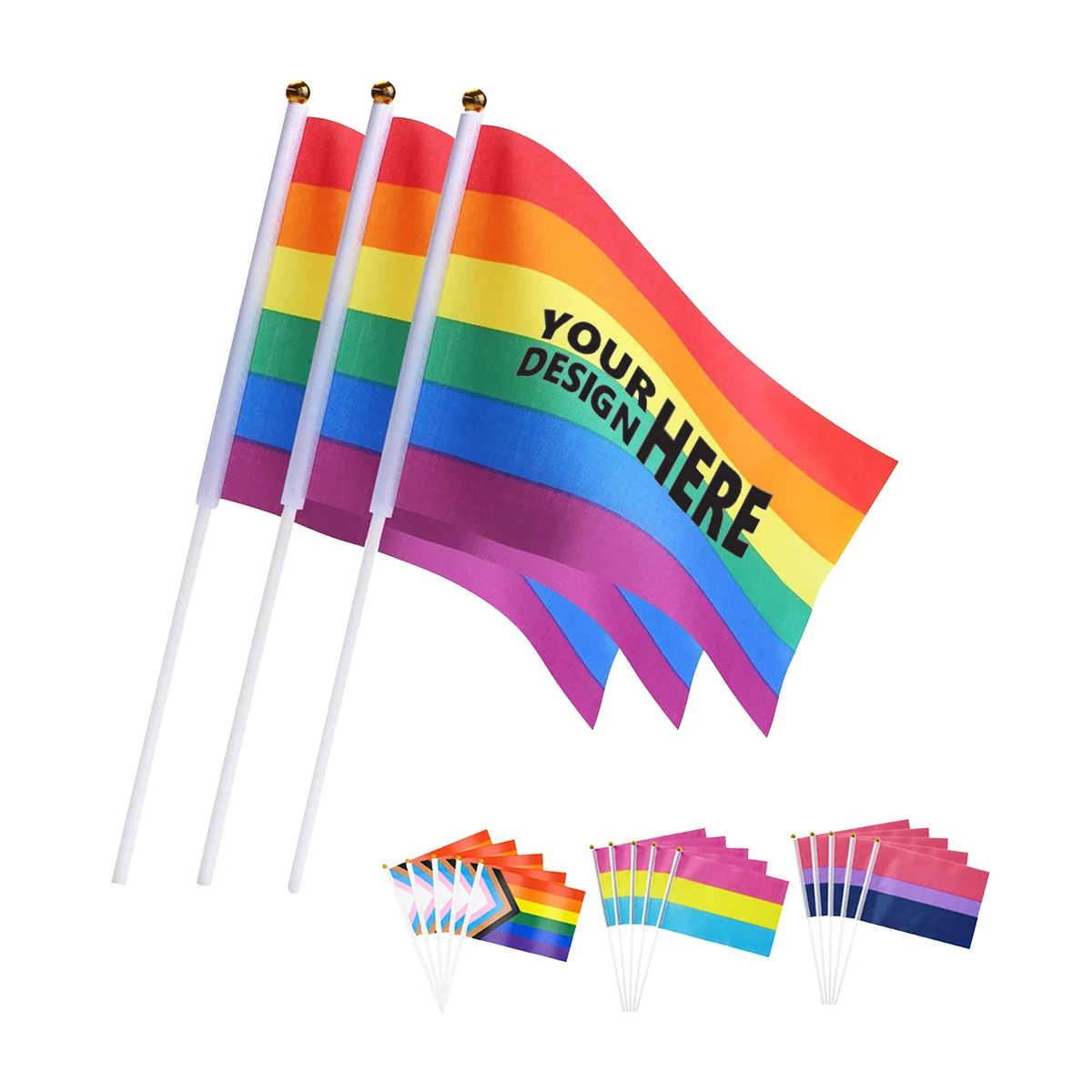Polyester Festive Hand-Held Flag 1
