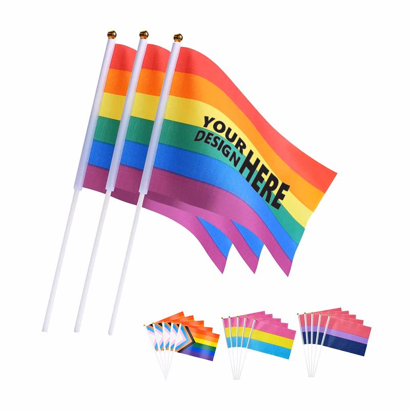 Polyester Festive Hand-Held Flag
