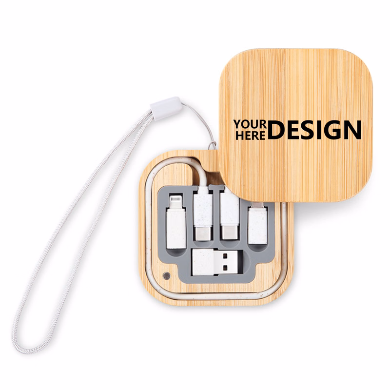 Magnetic Bamboo Fast Charge Organizer