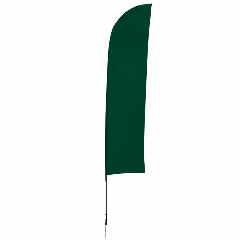 13' Solid-Color Streamline Blade Sail Sign Kit (Single-Sided with Ground Spike)