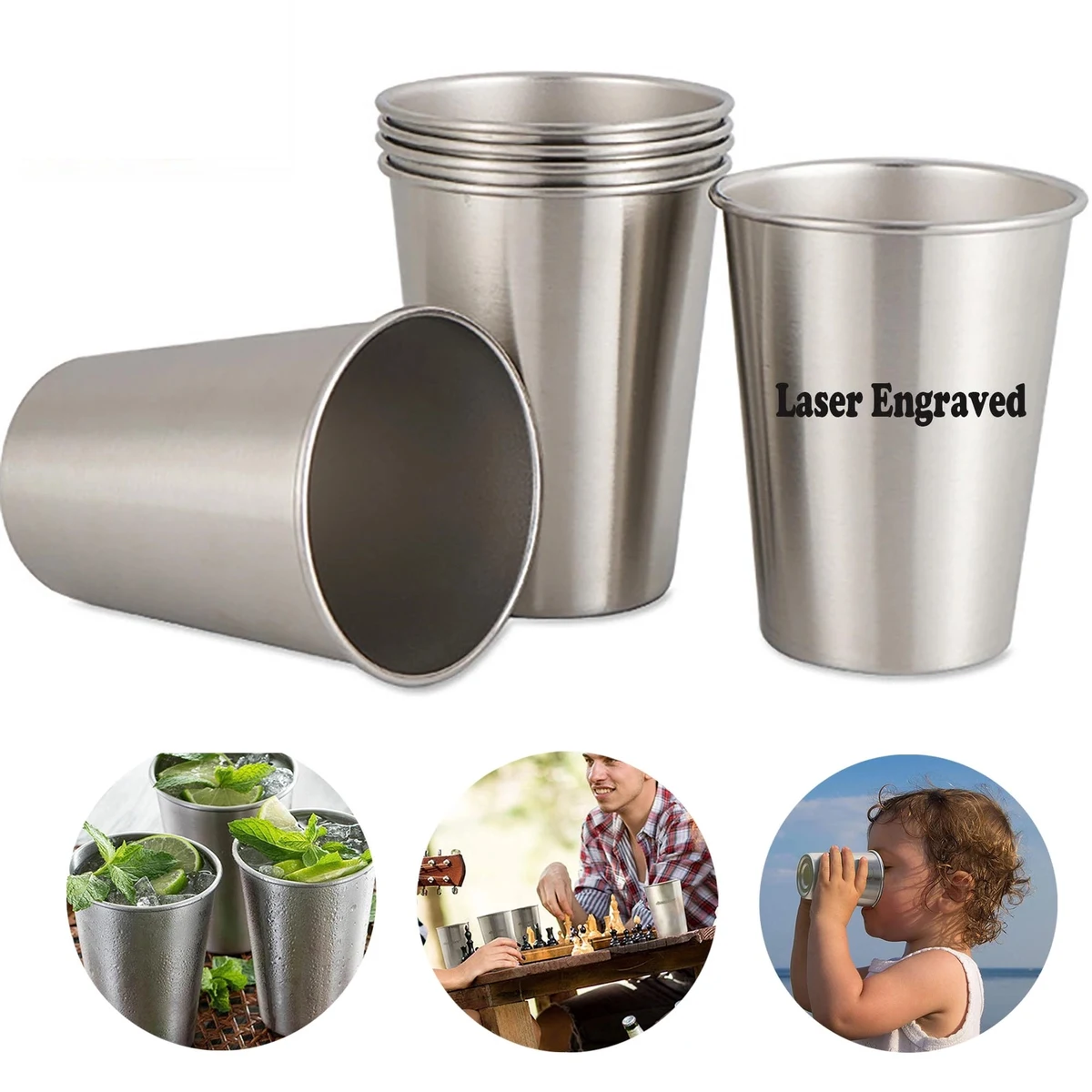 12 Oz Stainless Steel Pint Cup 1