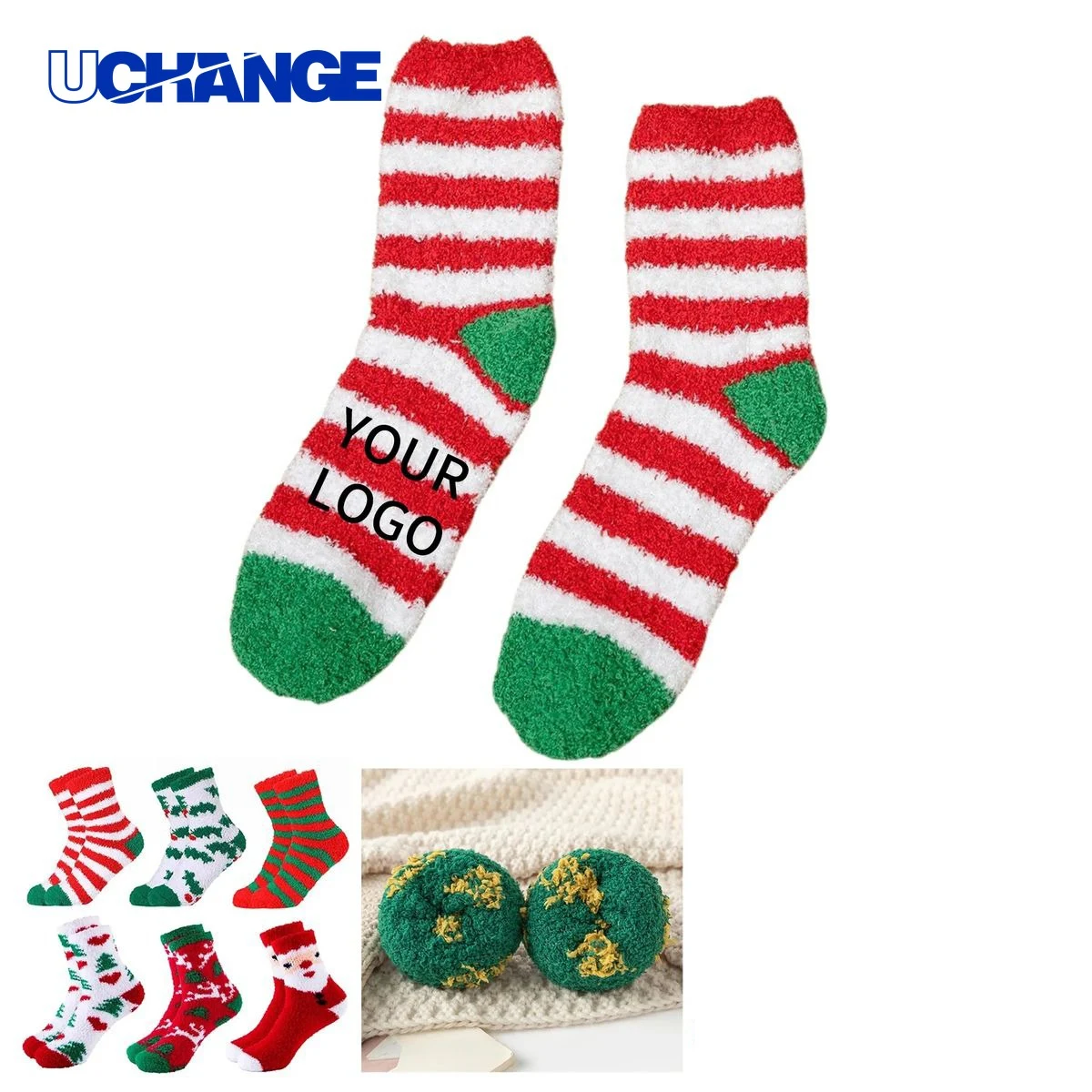 Indoor Fuzzy Socks Socks with Anti Slip Bottom 1