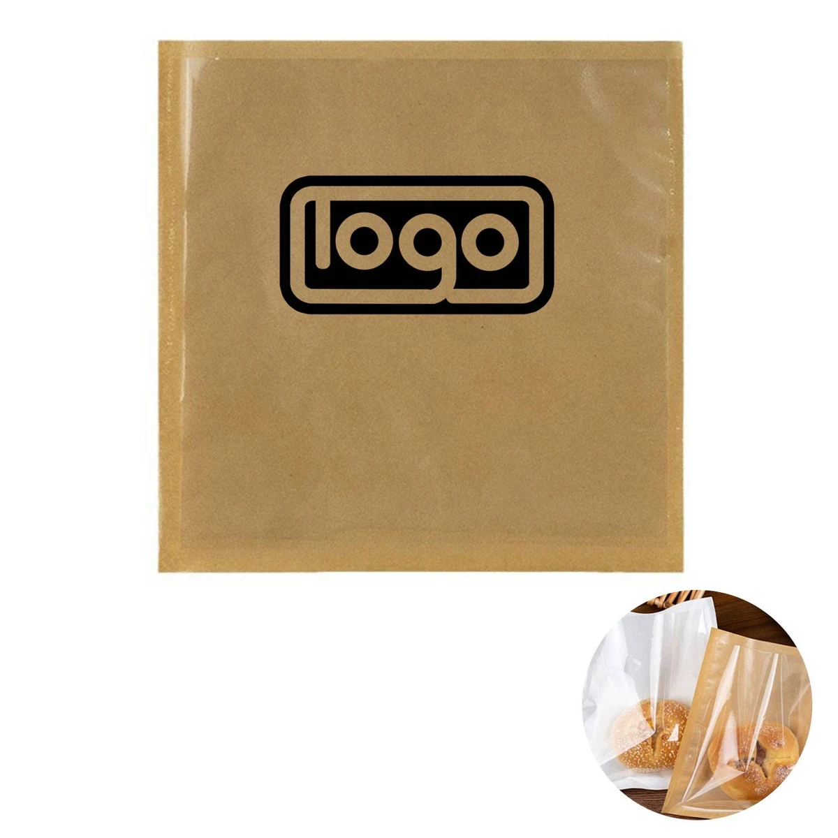 Multiple sizes Oil Proof Custom Paper Bread Bag 1