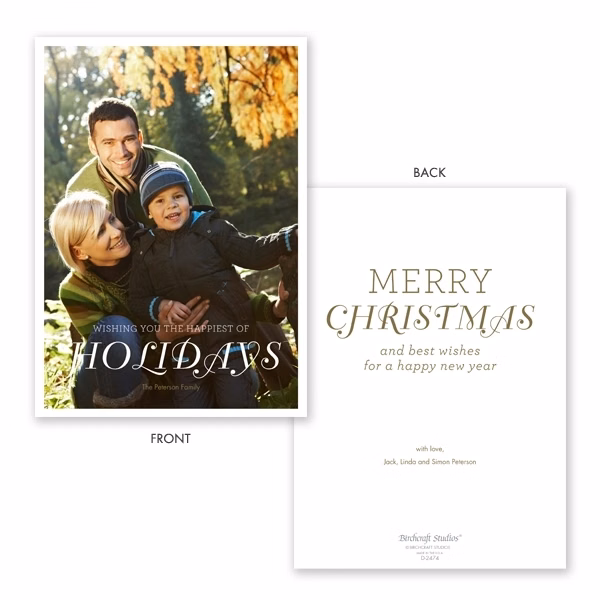 The Happiest of Holidays Christmas Photo Cards