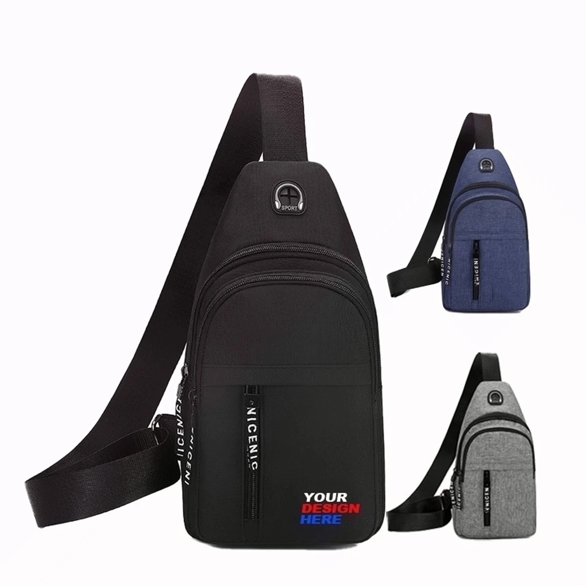 Men'S Single Shoulder Chest Bag 1
