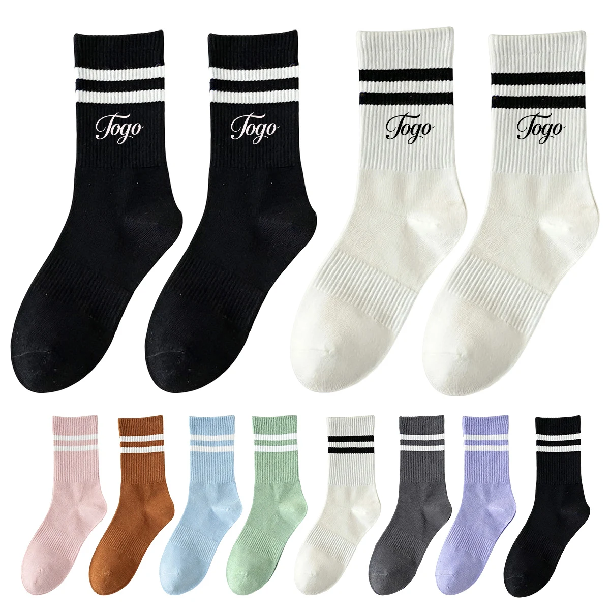 Mid-Calf Athletic Cotton Socks 1