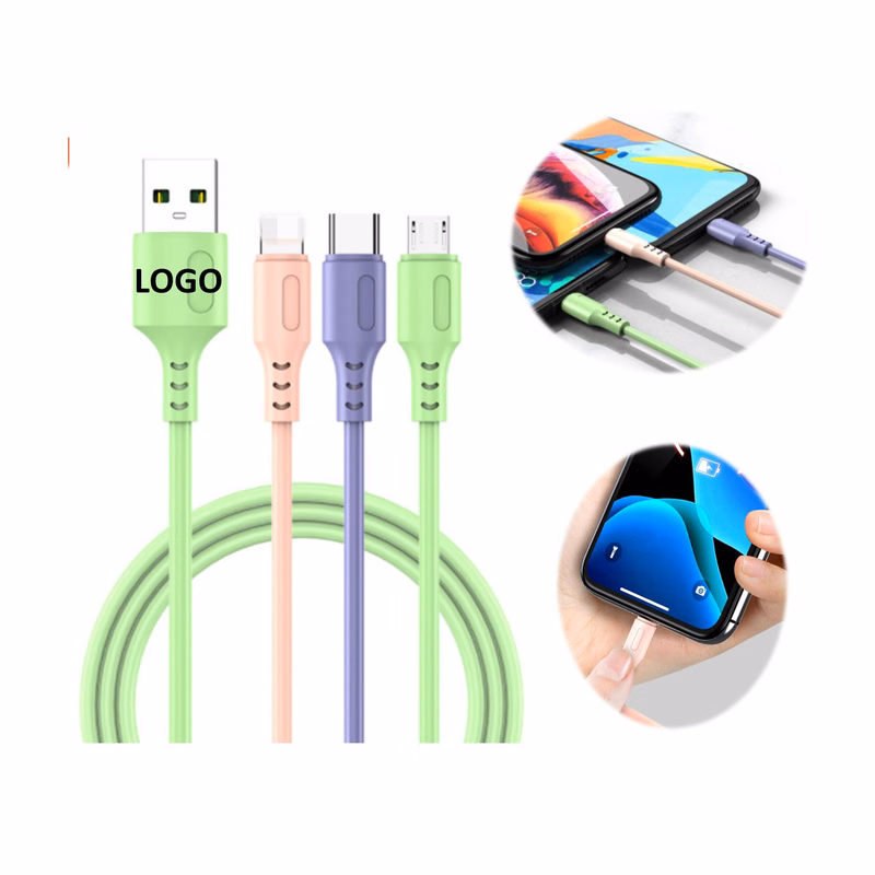 Creative TPE Stretch 3 in1 Charging Micro Usb Cable