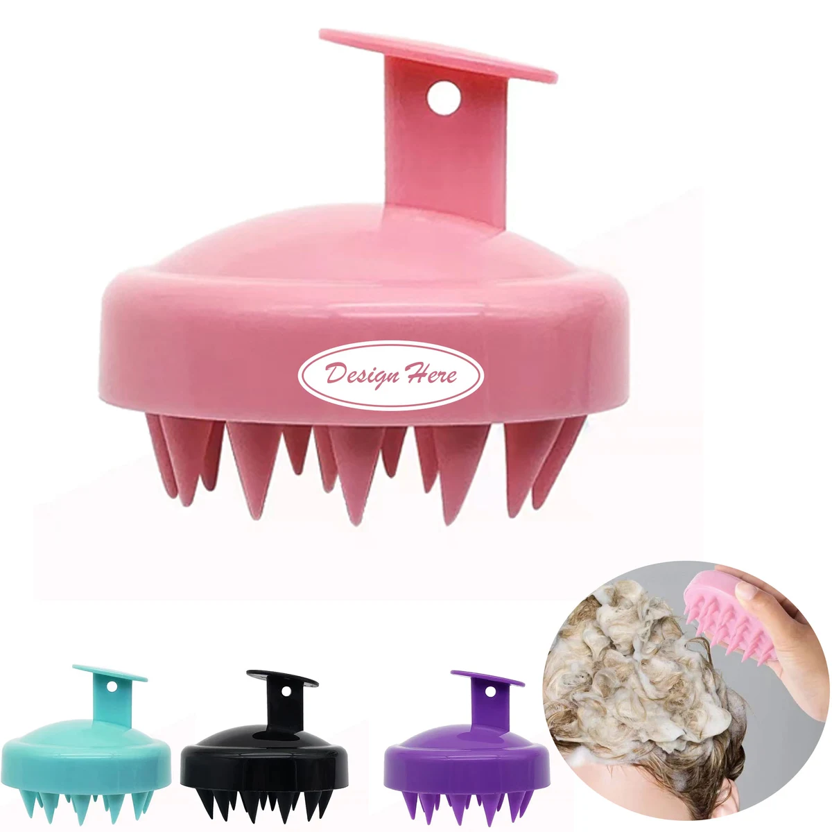 Silicone Bristles Scalp Brush for Shampoo & Massaging Comfort 1