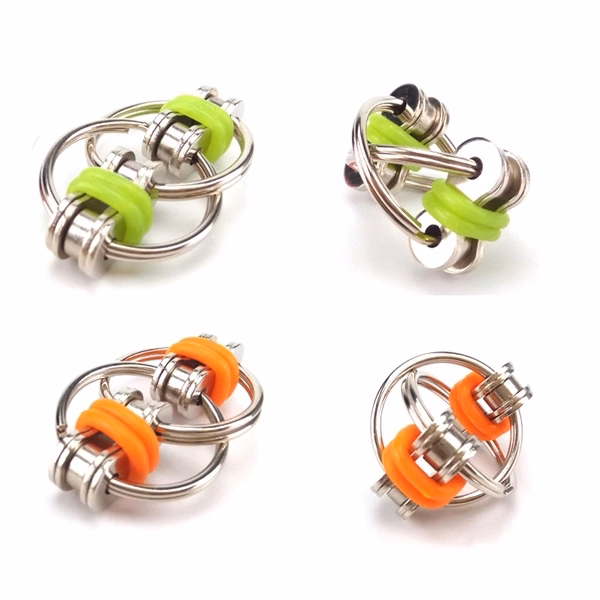 Bike Chain Key Ring Fidget Cube