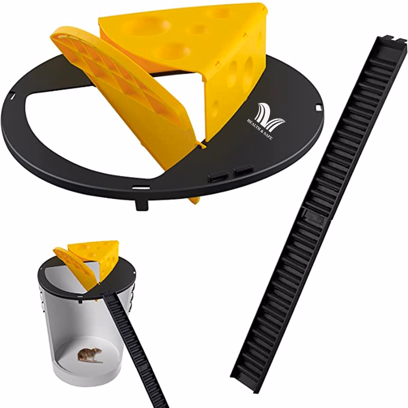 Cheese Mouse Trap Bucket lid Flip Slide Reusable Indoor