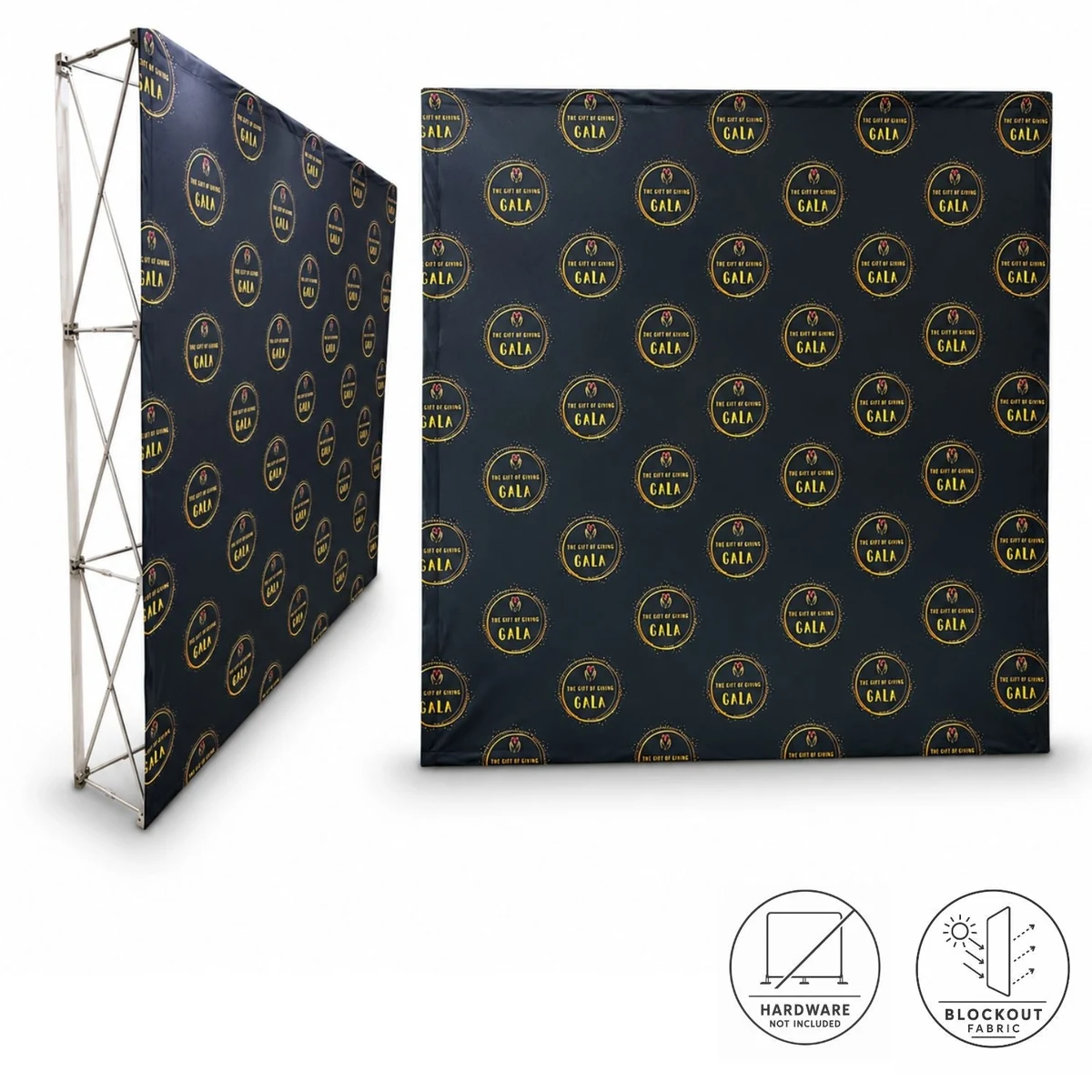 Replacement Graphics for 7.5' Straight Wall with Velcro on the back, Superior Block Out Fabric 1