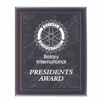 8" x 10" Black Marble Border Acrylic Clear-Plaq Award