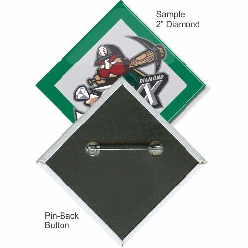 Pin-back 2 Inch Diamond Button
