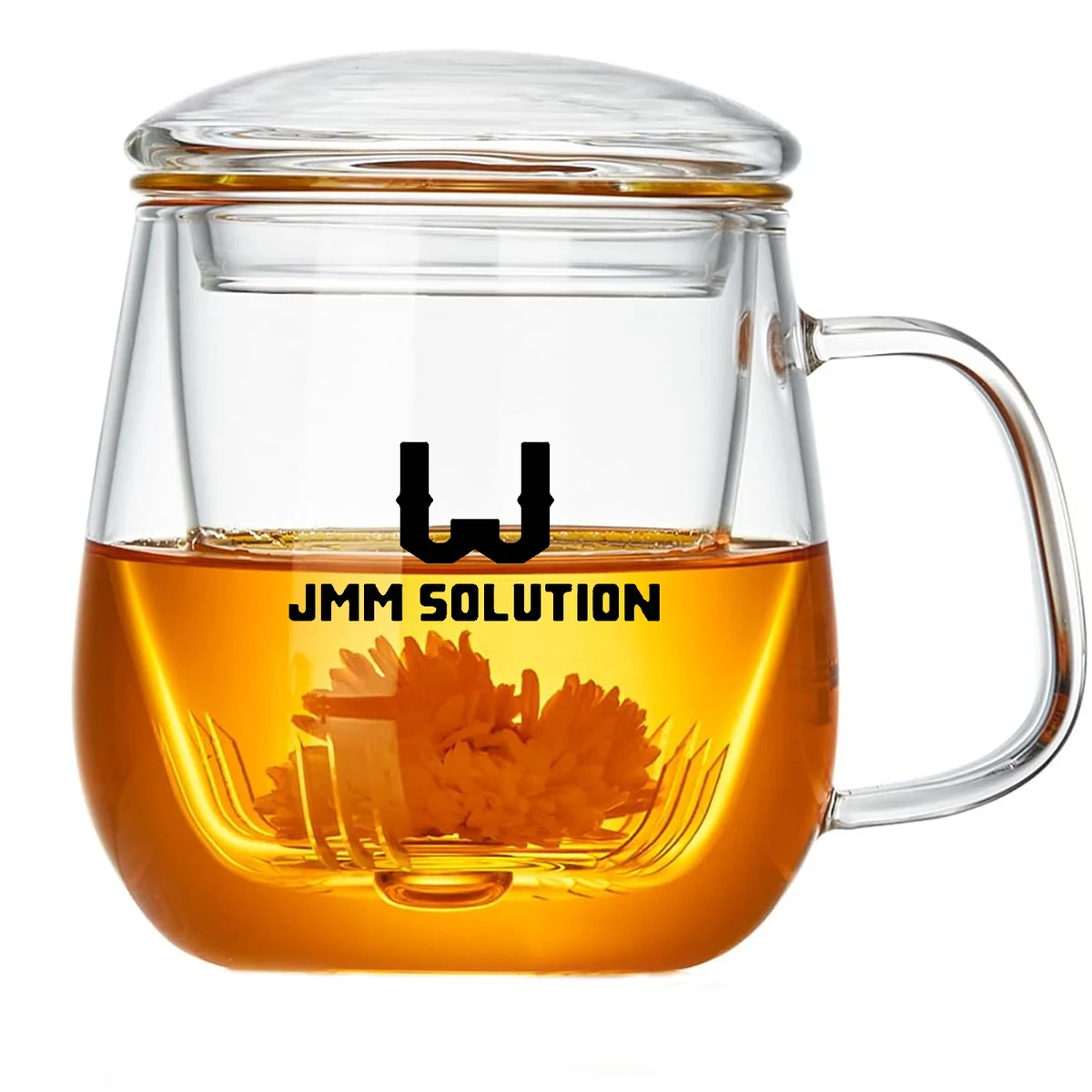 17oz BPA Free Glass Tea Cup w/ Infuser 1