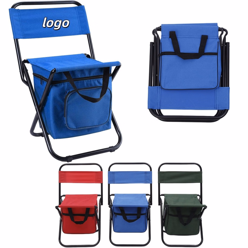 Folding Camping Chair with Cooler Bag