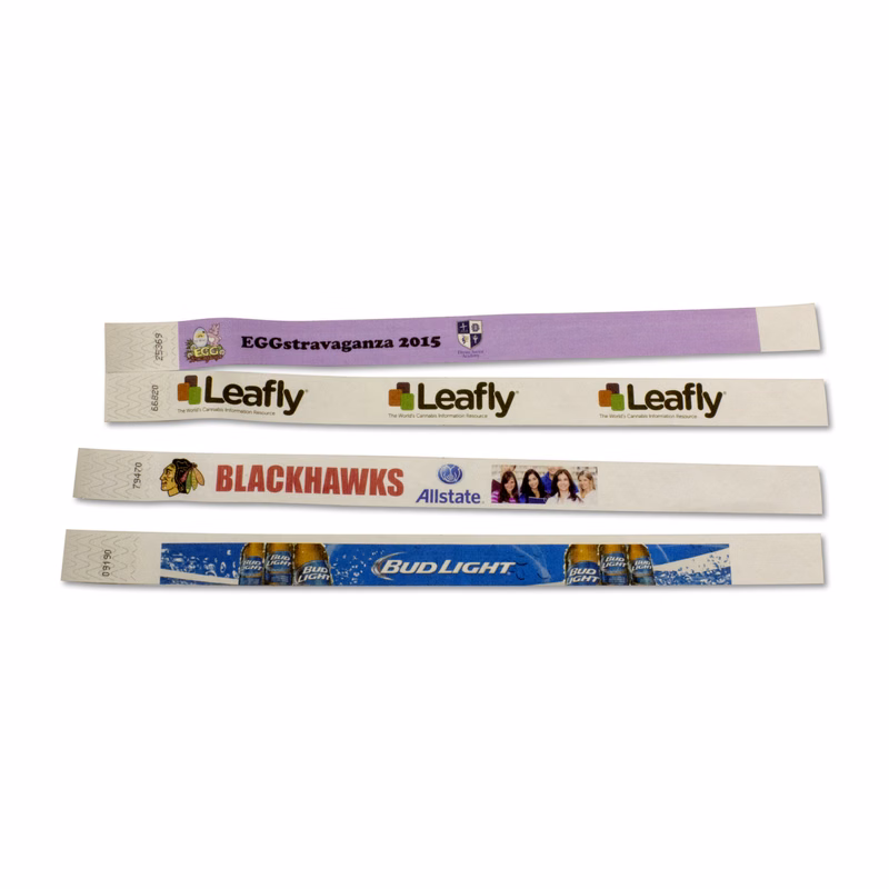 Tyvek Bracelet Full Color or Reversal 3/4" Wide