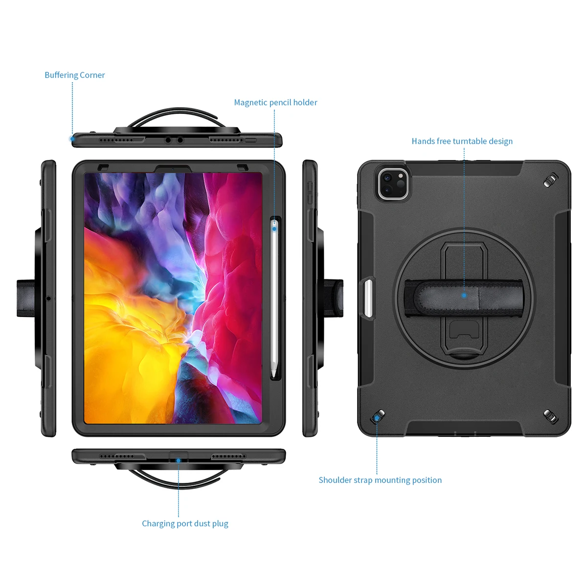 iPad Pro 11 2022/2018Hand Strap Rugged Case 1
