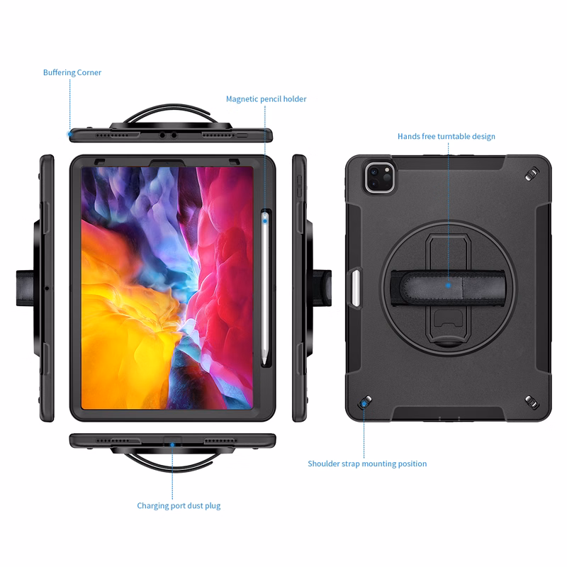 iPad Pro 11 2022/2018Hand Strap Rugged Case