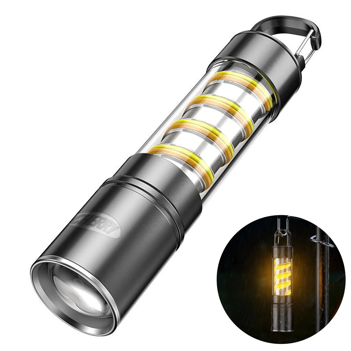 Aluminum Alloy Zoom Camping Flashlight 1