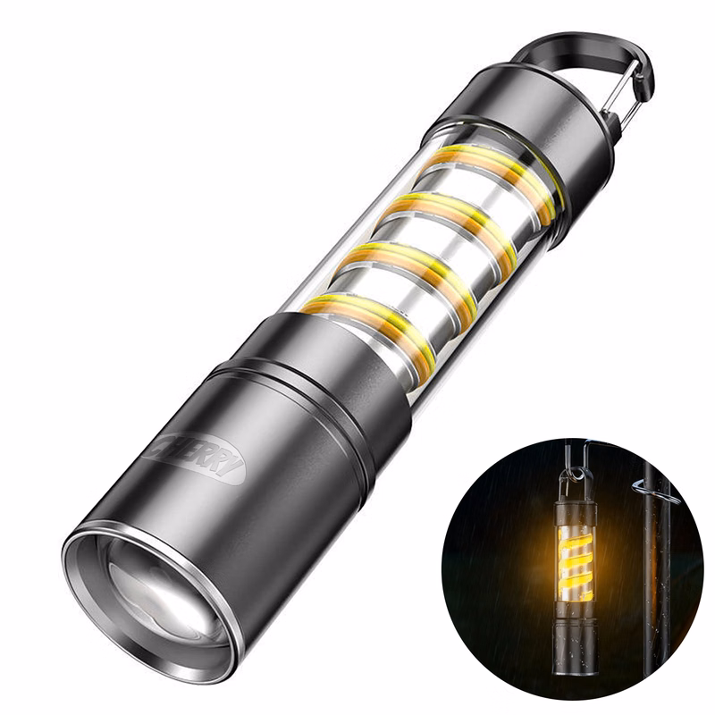 Aluminum Alloy Zoom Camping Flashlight