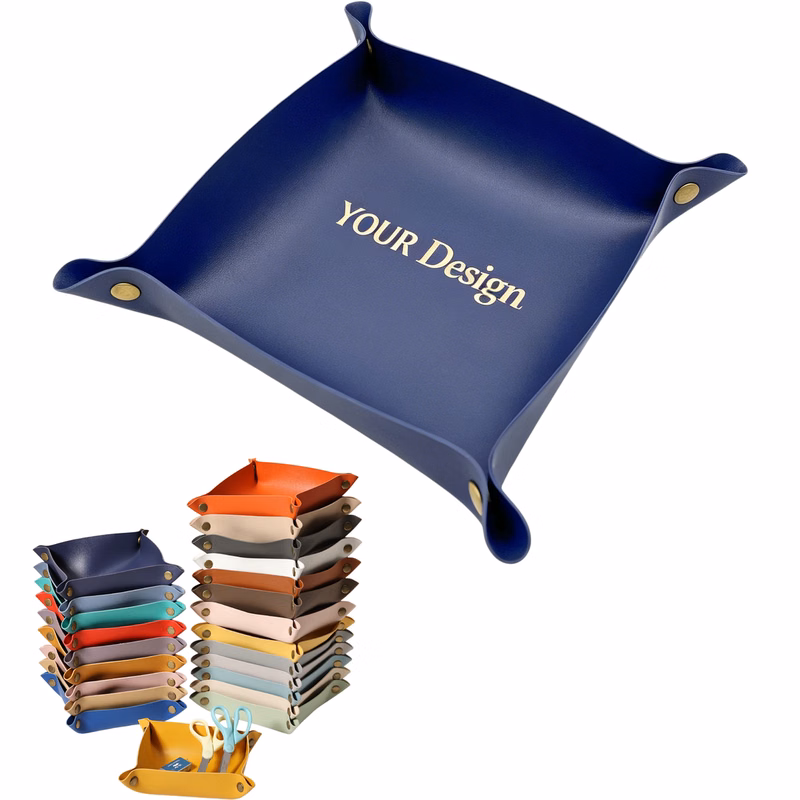 PU Leather Tray Organizer