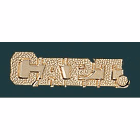 Captain Metal Chenille Letter Insignia Pin