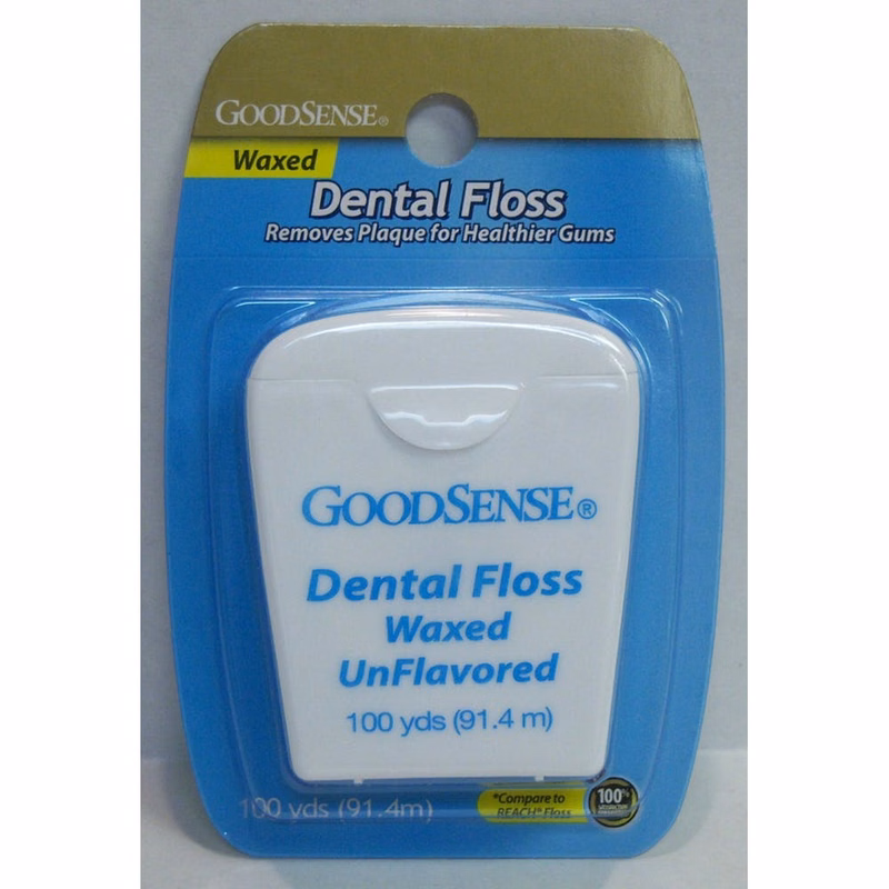 GoodSense Waxed Unflavored Floss - 100 Yards