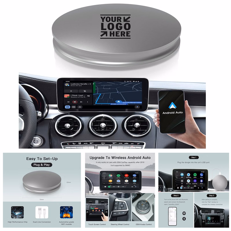 2023 AA Dongle Plug Play 5Ghz WiFi Auto Connect No Delay Online Update Adapter