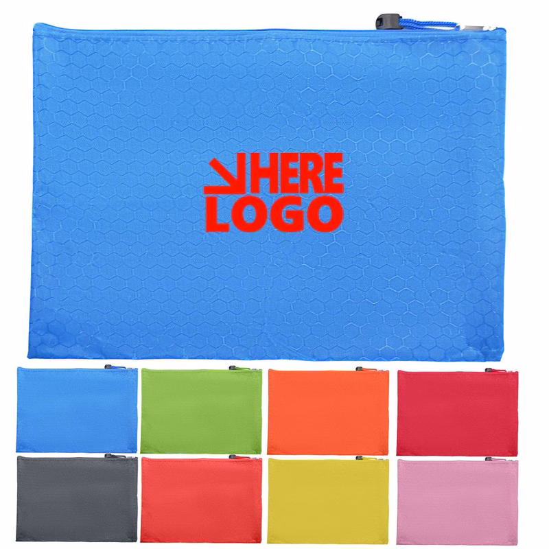Waterproof Zipper Document Pouch A4 Size For Papers And Documents