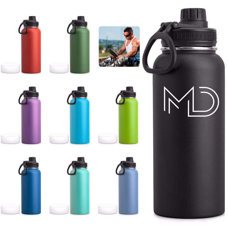Water Bottle -32oz Stainless Steel Double Wall Vacuum