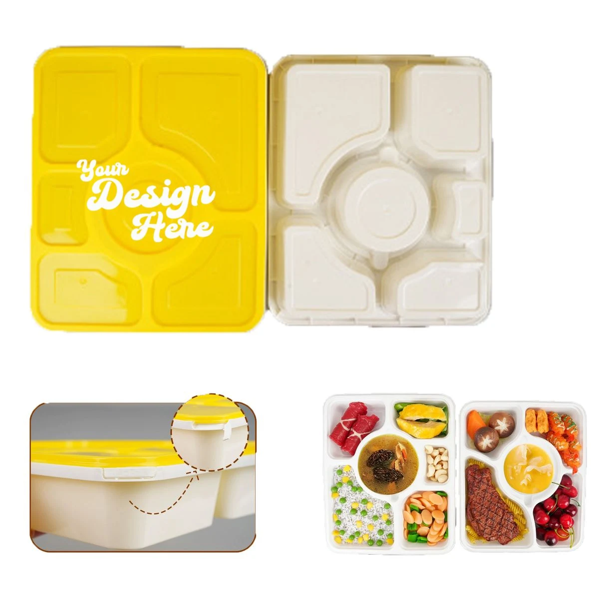Eco-Friendly Disposable Takeout Containers with Secure Lids 1