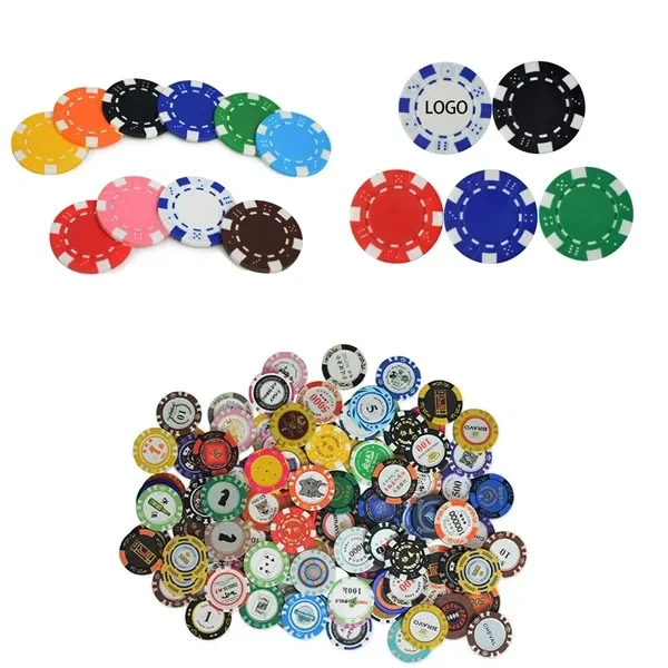 Custom Metal-Weighted Striped Poker Chips — Professional Casino-Quality Promo 1