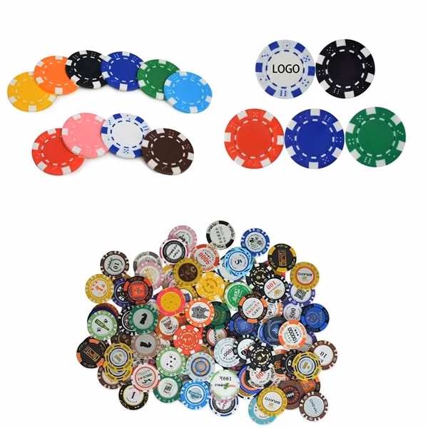 Custom Metal-Weighted Striped Poker Chips — Professional Casino-Quality Promo
