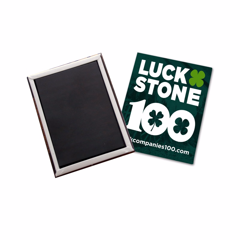 USA Made Rectangle Celluloid Magnetic Full Color Button Magnet (2.5x3.5")