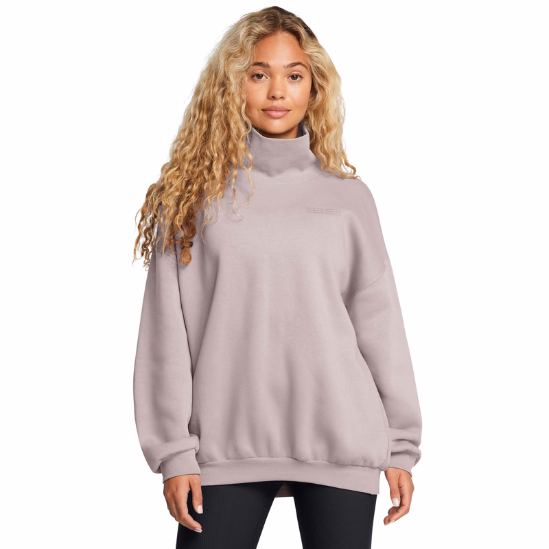 UA Icon Fleece Women's Oversized Mock Crew