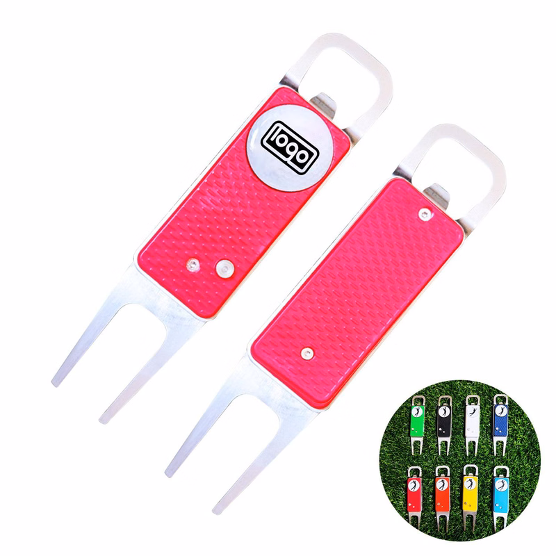 Ergonomic Zinc Alloy Golf Green Fork