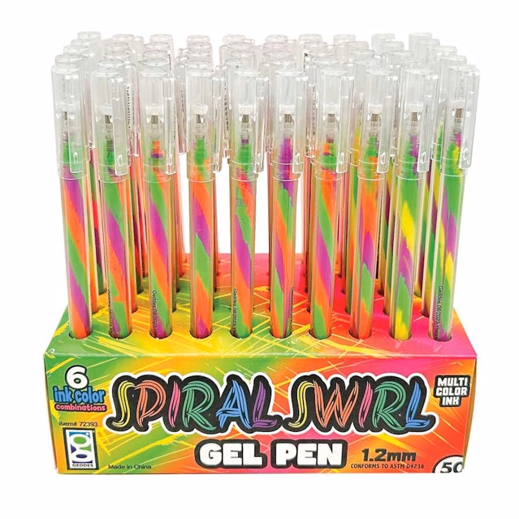 Spiral Swirl Gel Pens 50 Pack