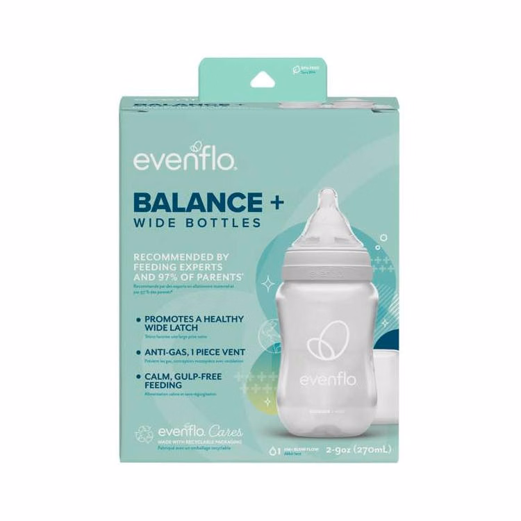 Evenflo Balance + Wide Bottles 9oz 2pk